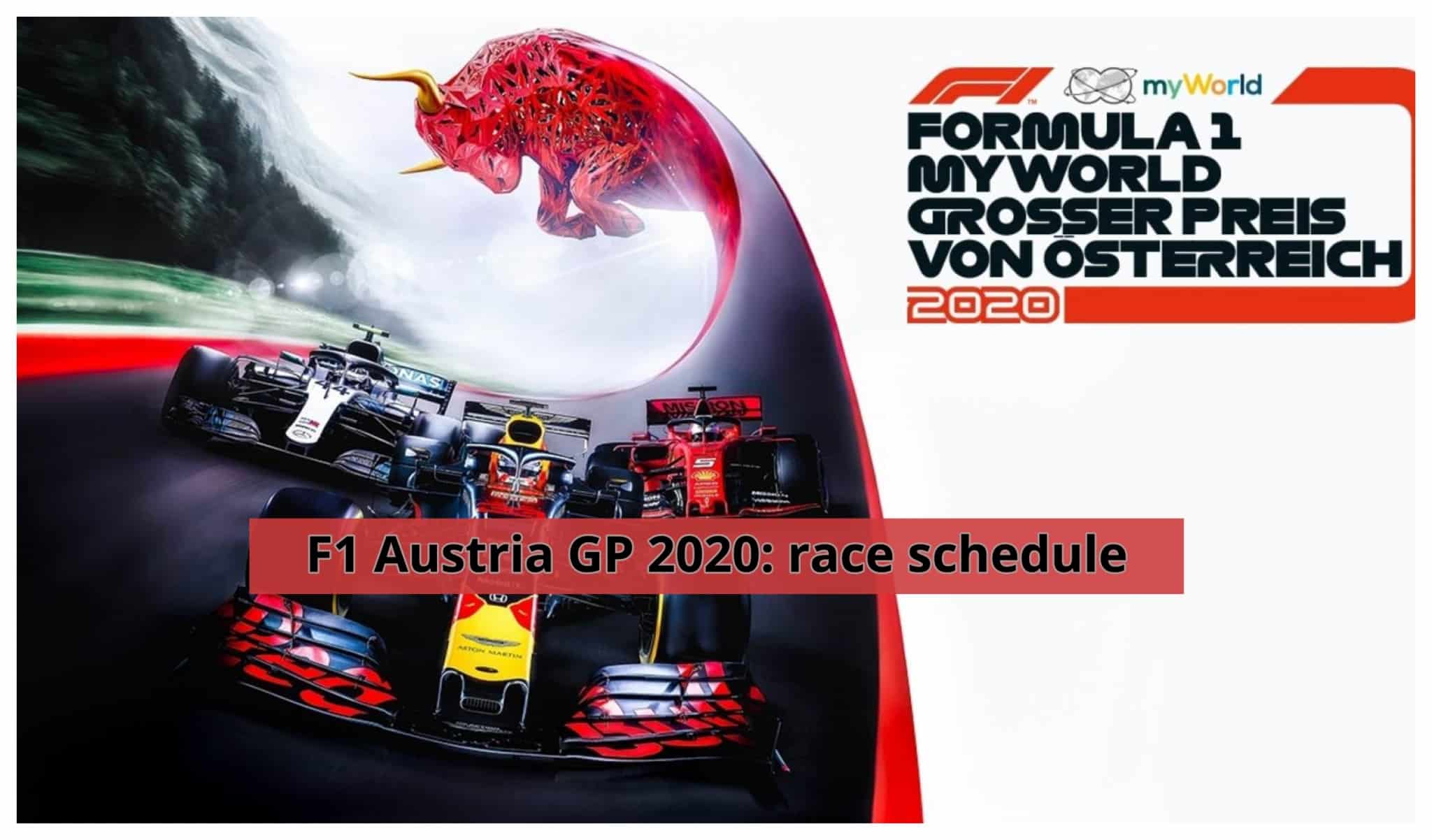 On the Way to Austria GP 2020: race schedule