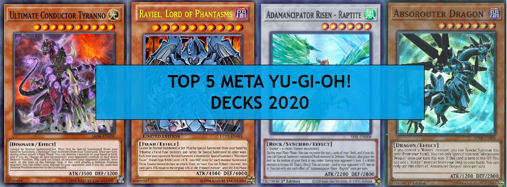TOP 5 Meta YuGiOh! Decks 2020 Card lists