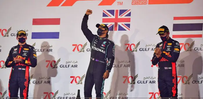 Bahrain F1 podium 2020