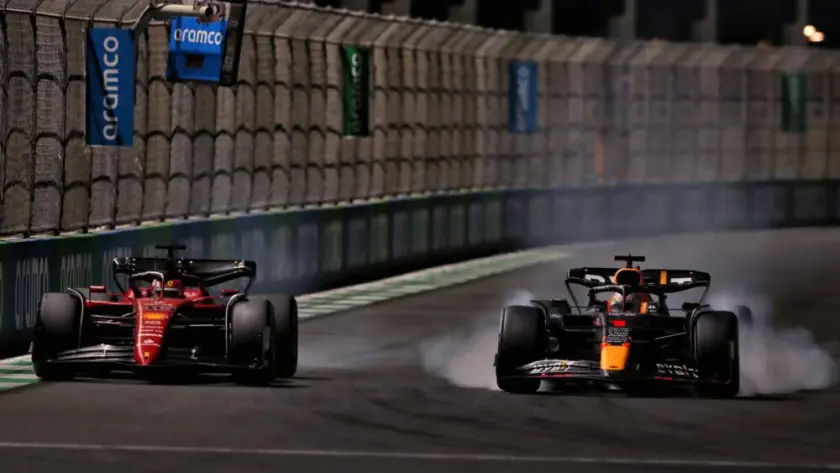 F1 2022 GP di Gedda - Arabia Saudita - scontro Verstappen-Leclerc