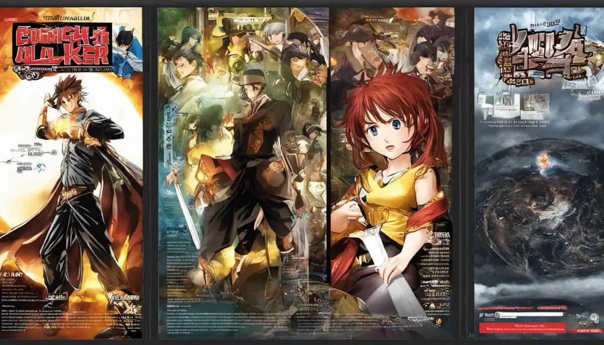 A screenshot of the ComicWalker website showing various manga titles.