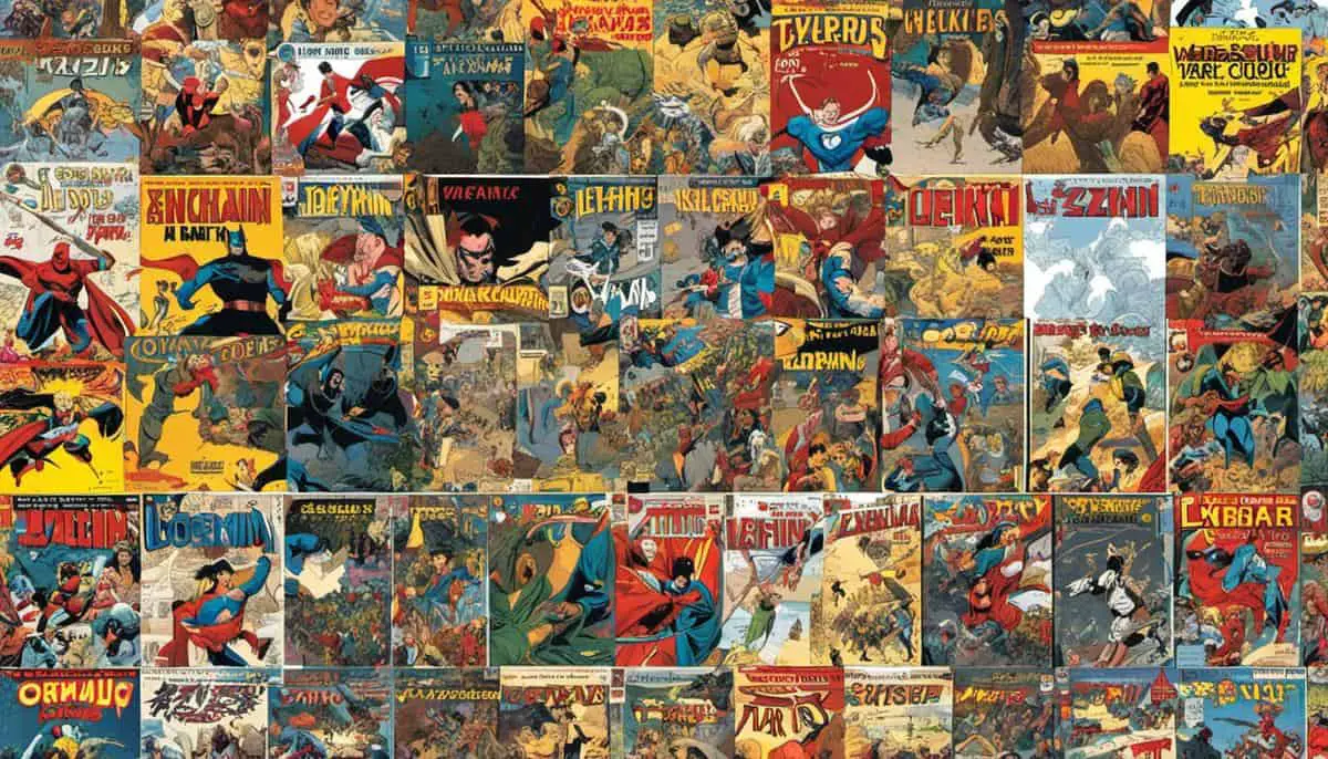 An image of various comic book covers representing the vast library of Lezhin Comics